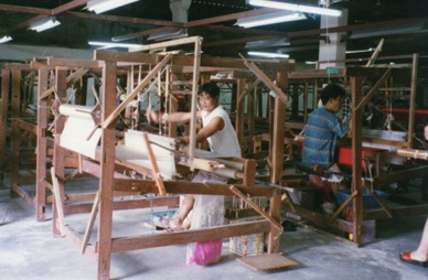 tissage artisanal de la soie